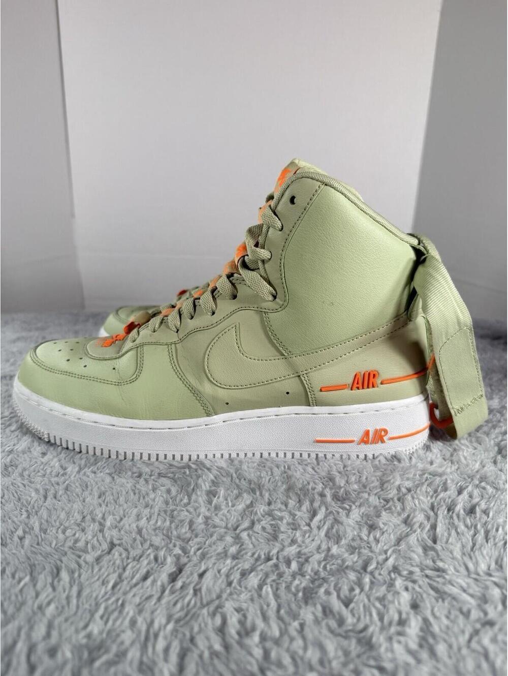 Nike Air Force 1 LV8 High  '07 Olive Aura Total Orange Men's Size 8 CJ1385-300 - Picture 2 of 9